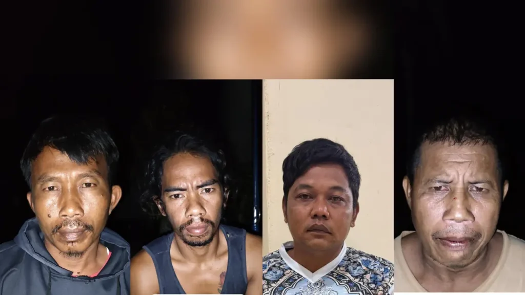 Tersangka kasus sembelih tapir indonesia