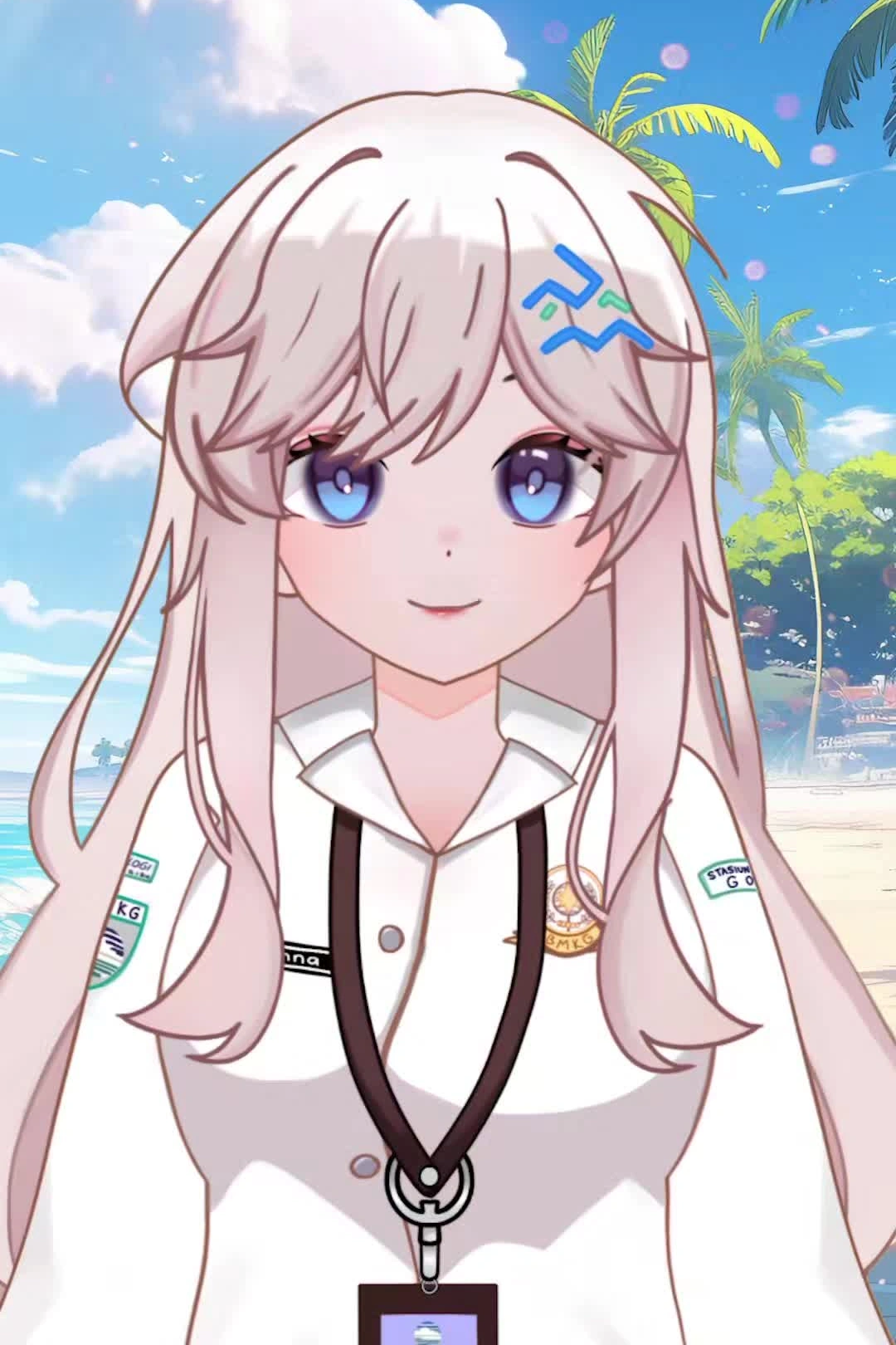 Shinna the virtual avatar created by BMKG alongside other Indonesian VTubers.